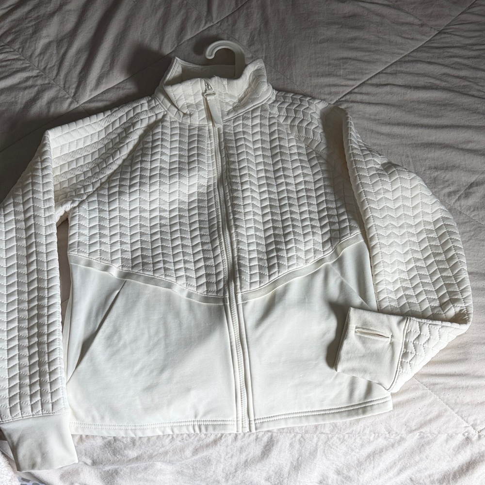 Women's White Quilted Jacket